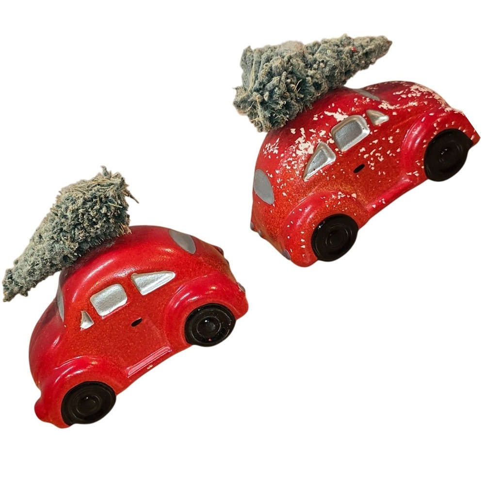 Department 56 AUTO WITH TREE Volkswagen Beetle Christmas‎ Tree Retired